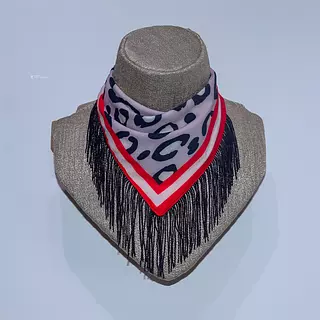 Pañoleta Animal Print Roja