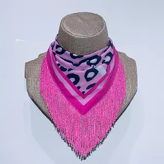 Pañoleta Animal Print Rosa
