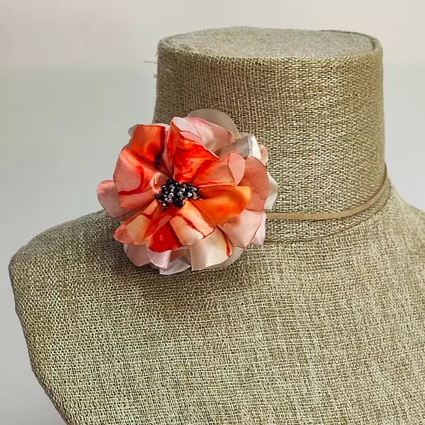 Choker Detalles En Flor Naranja