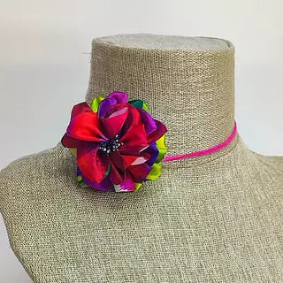 Choker Detalles En Flor Multicolor